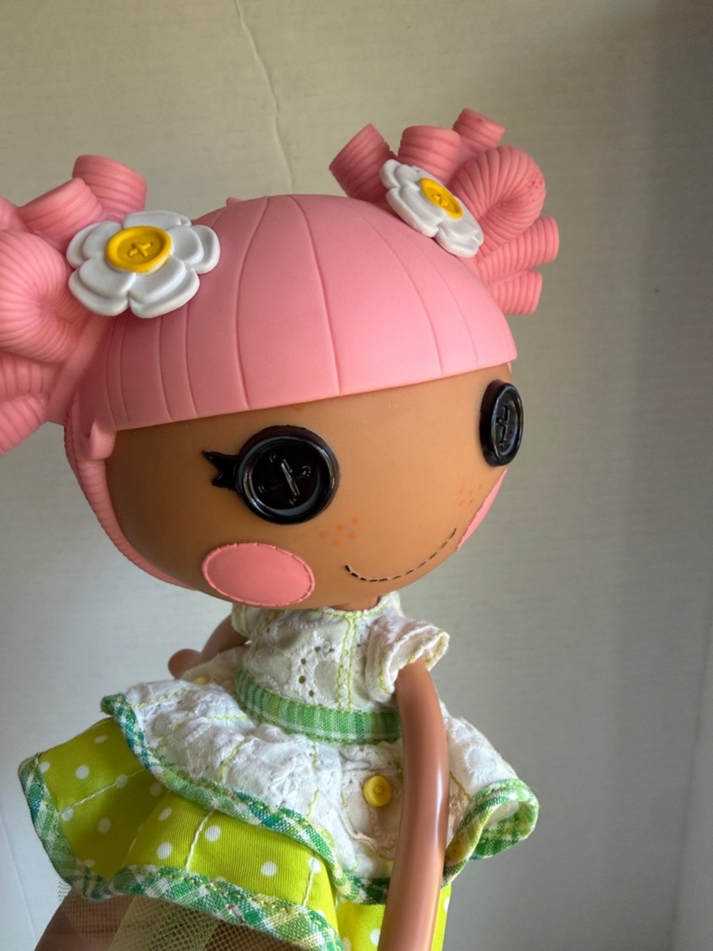 Lalaloopsy- Pink-Head Doll with Green Polka Dot Dress